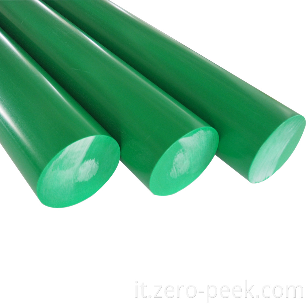 Green color acetal rod